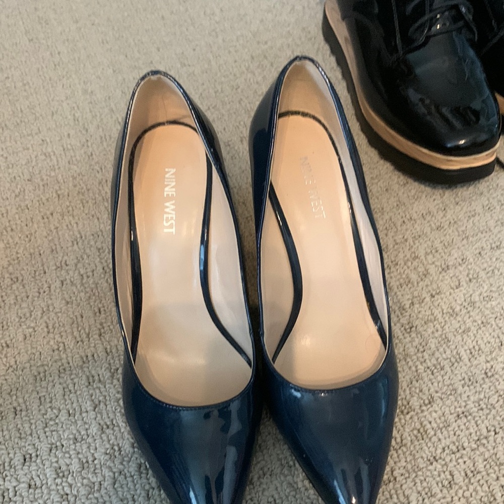 Navy blue wedge
